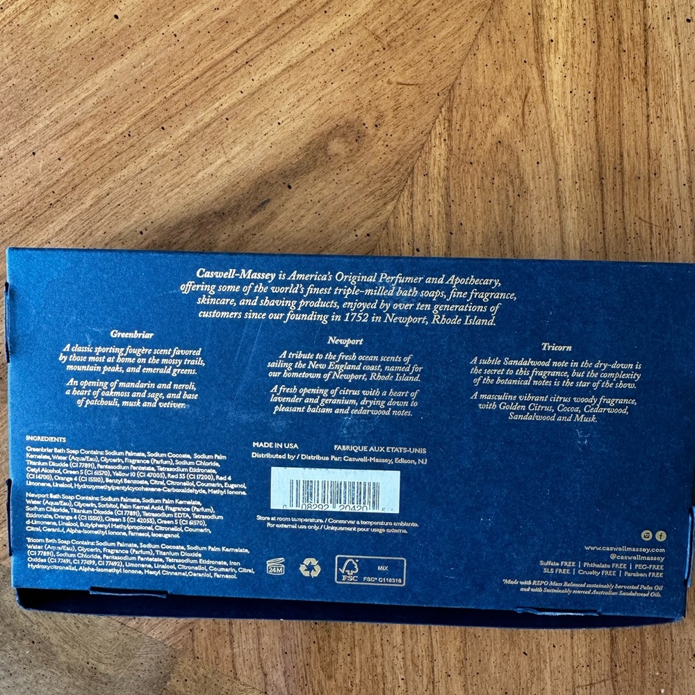 Caswell Massey 3 pack bar soap classic new - Picture 4 of 4